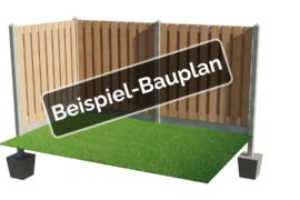 Beispiel-Bauplan: Holz-Betonzaun