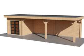 Gartenhaus mit Überdachung Groß | ROBUST