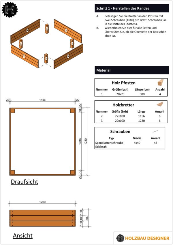 Sandkasten Douglasie – Bild 2