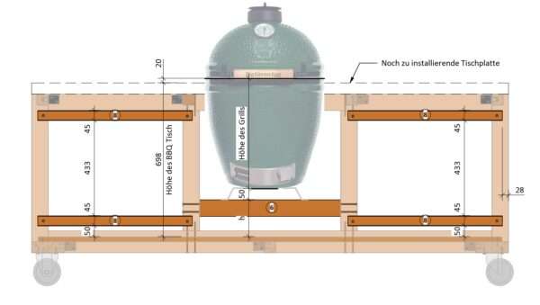 Grilltisch smokey douglasie Groß – Bild 3